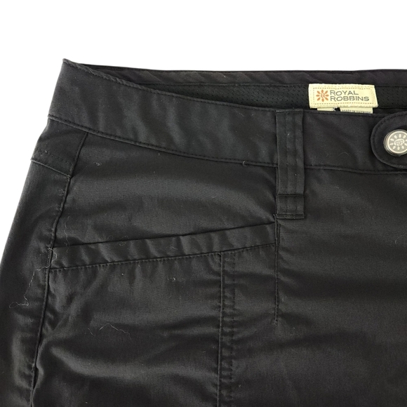 ROYAL ROBBINS Black Stretch Nylon Capri Pants size 12 - Picture 4 of 12